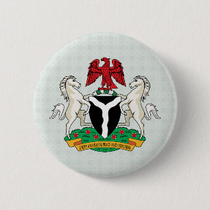 Nigeria Coat of Arms detail 6 Cm Round Badge
