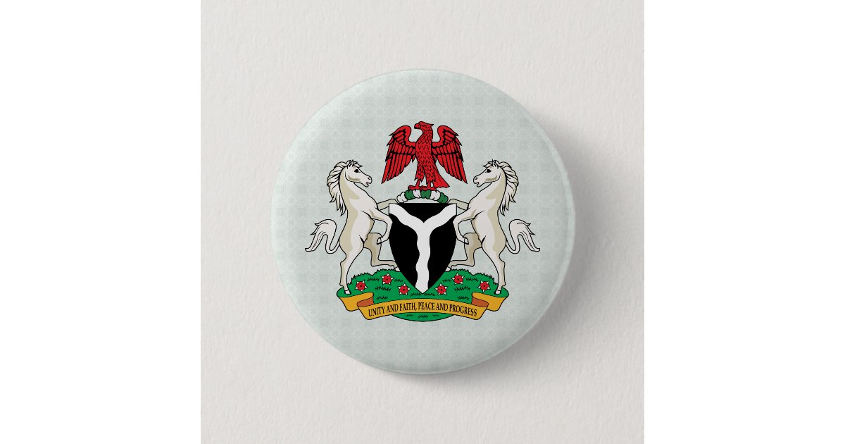 Nigeria Coat of Arms detail 6 Cm Round Badge Zazzle