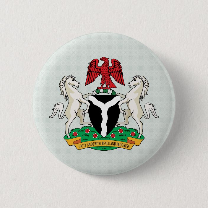 Nigeria Coat of Arms detail 6 Cm Round Badge Zazzle.co.uk