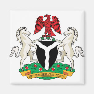 Nigeria Coat of Arms detail Magnet