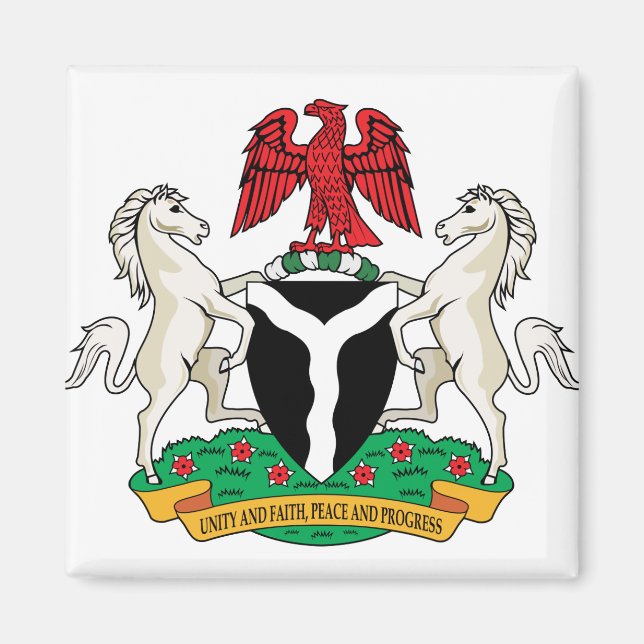 Nigeria Coat of Arms detail Magnet (Front)