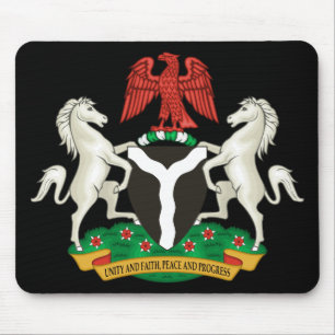 Nigeria Coat of Arms Mouse Mat
