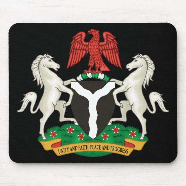 Nigeria Coat of Arms Mouse Mat (Front)