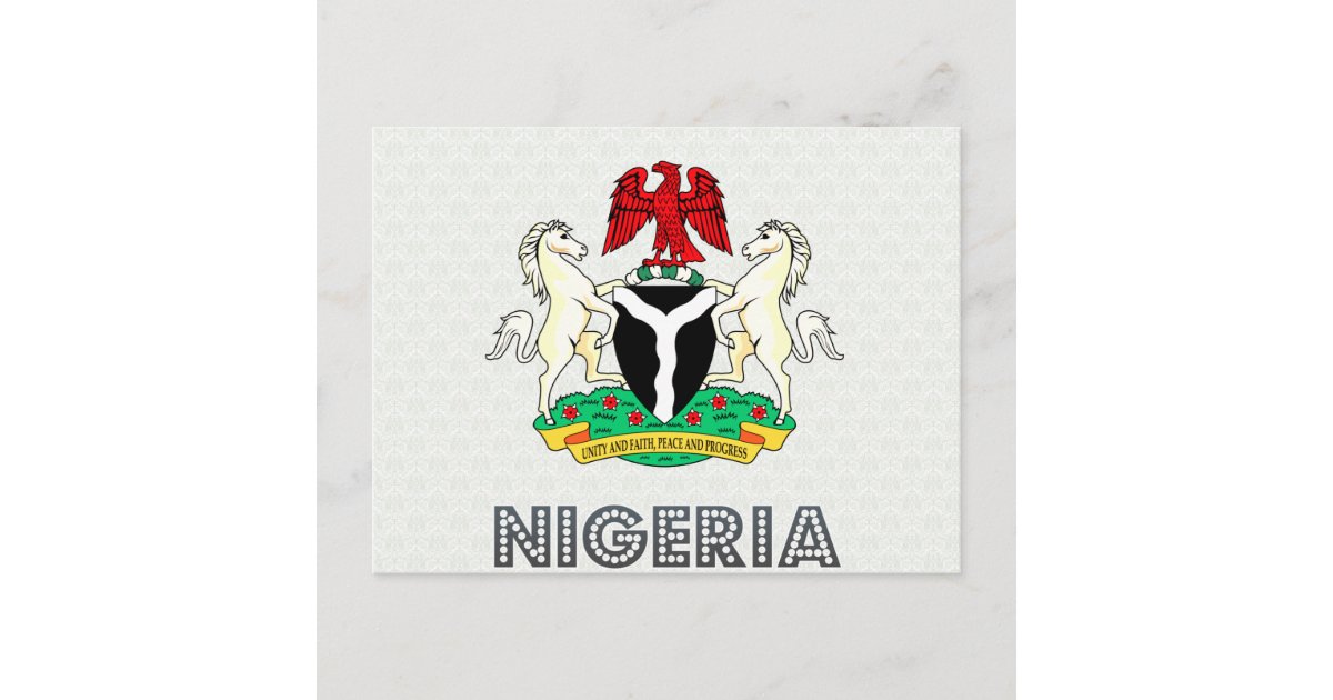 Nigeria Coat of Arms Postcard Zazzle
