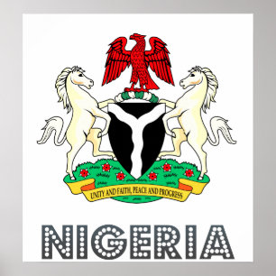 Nigeria Coat of Arms Poster