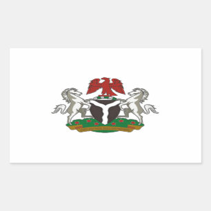 Nigeria Coat of Arms Rectangular Sticker