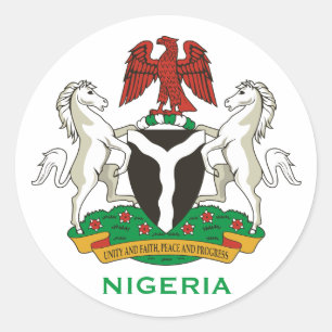 Nigeria - Crest Round Sticker