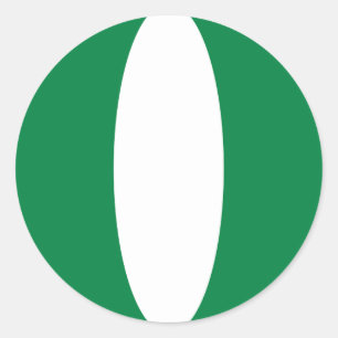 Nigeria Fisheye Flag Sticker