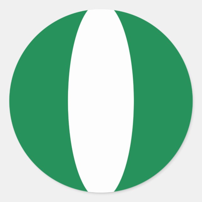 Nigeria Fisheye Flag Sticker (Front)