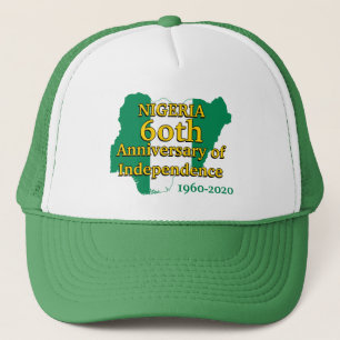 NIGERIA FLAG   60th Anniversary Independence Trucker Hat