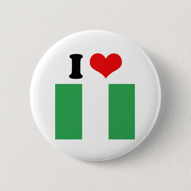 Nigeria Flag 6 Cm Round Badge (Front)