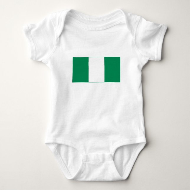 Nigeria Flag Baby Bodysuit (Front)