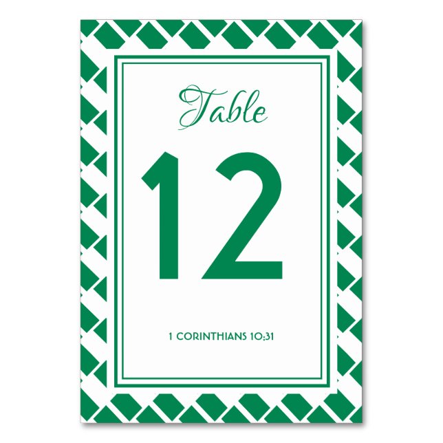 NIGERIA FLAG Banquet Celebration Wedding Modern Table Number (Front)