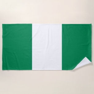 Nigeria Flag Beach Towel