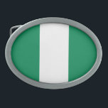 Nigeria Flag Belt Buckle<br><div class="desc">Patriotic flag of Nigeria.</div>