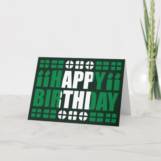 Nigeria Flag Birthday Card Zazzle.co.uk