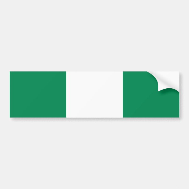 Nigeria Flag Bumper Sticker (Front)