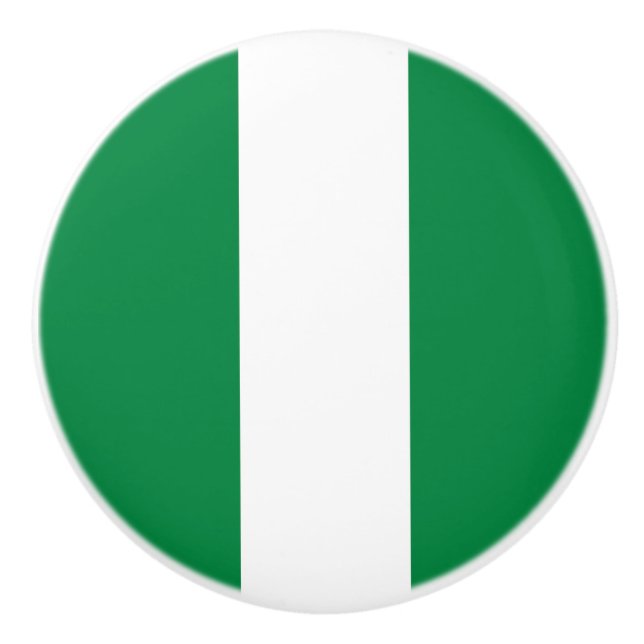 Nigeria flag ceramic knob (Front)
