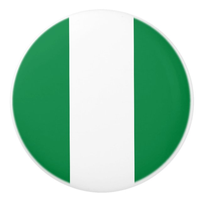 Nigeria flag ceramic knob (Front)