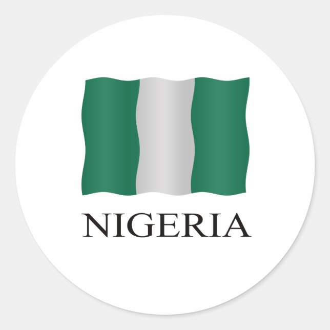 Nigeria flag classic round sticker (Front)