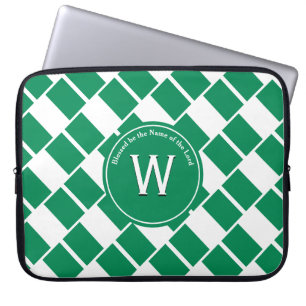 NIGERIA FLAG Customised Monogram Nigerian Laptop Sleeve