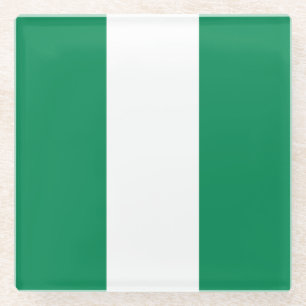 Nigeria Flag Glass Coaster