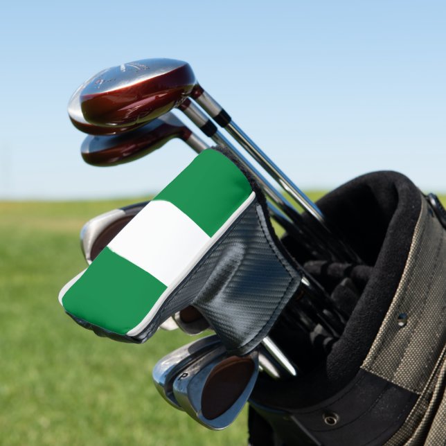 Nigeria flag golf head cover (In Situ)