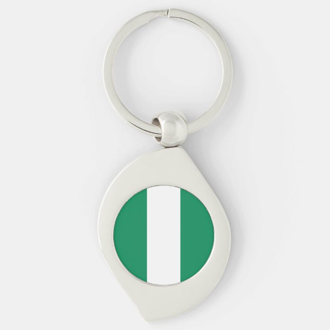Nigeria Flag Key Ring (Front)