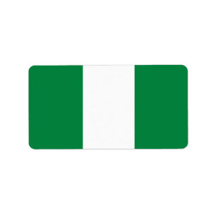 Nigeria flag label