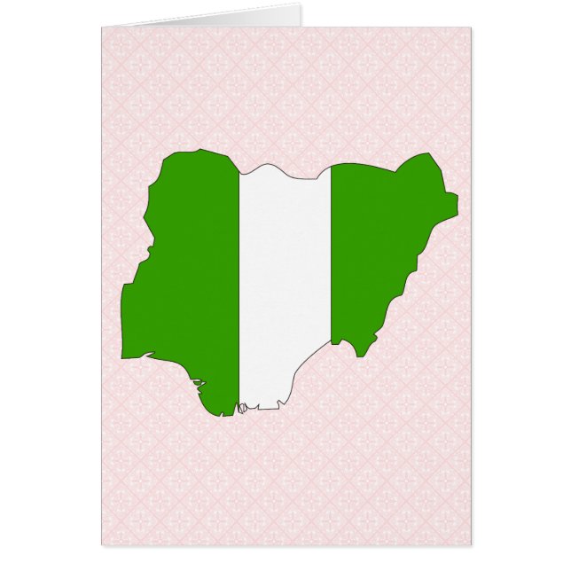 Nigeria Flag Map full size (Front)