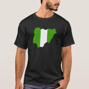 Nigeria Flag Map full size T-Shirt