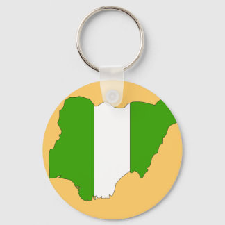 Nigeria flag map key ring