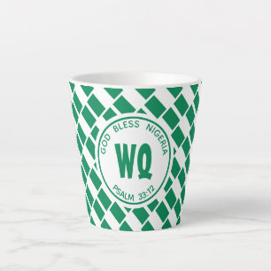 NIGERIA FLAG   Naija   Patriotic Customisable Latte Mug