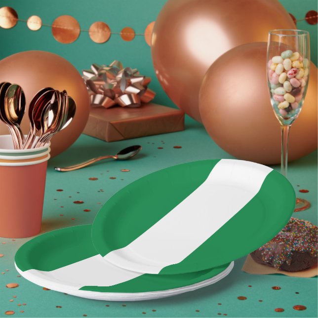 Nigeria flag paper plate (Multi)