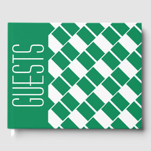 NIGERIA FLAG Patriotic Customised GREEN Nigerian Guest Book