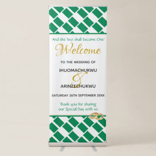 NIGERIA FLAG Patriotic Customised Wedding Welcome Retractable Banner