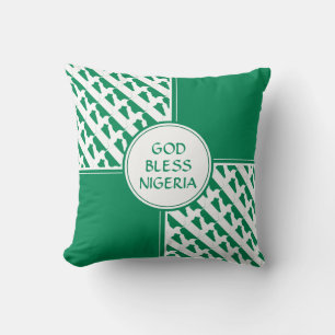 NIGERIA Flag Patriotic Nigerian Naija Cushion