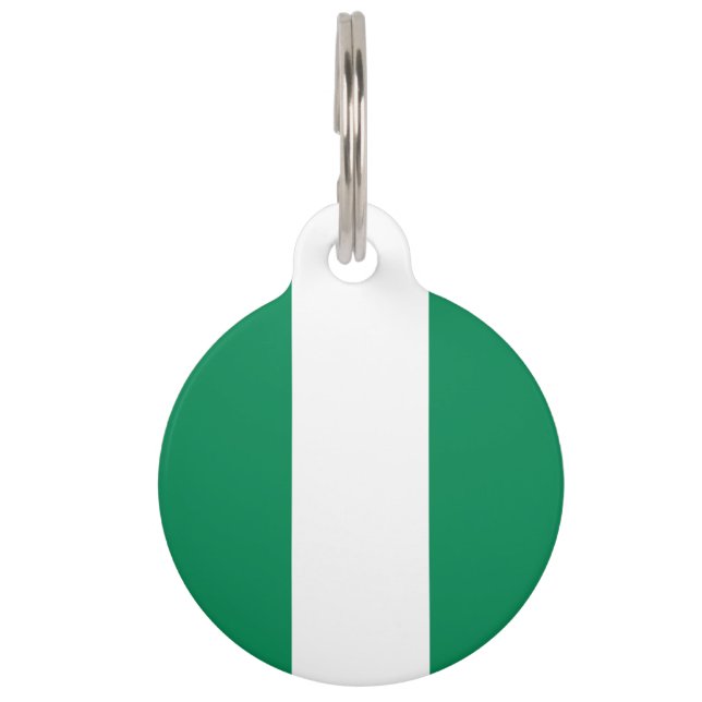 Nigeria Flag Pet Tag (Back)