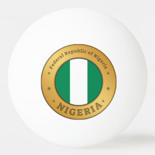 Nigeria Flag Ping Pong Ball