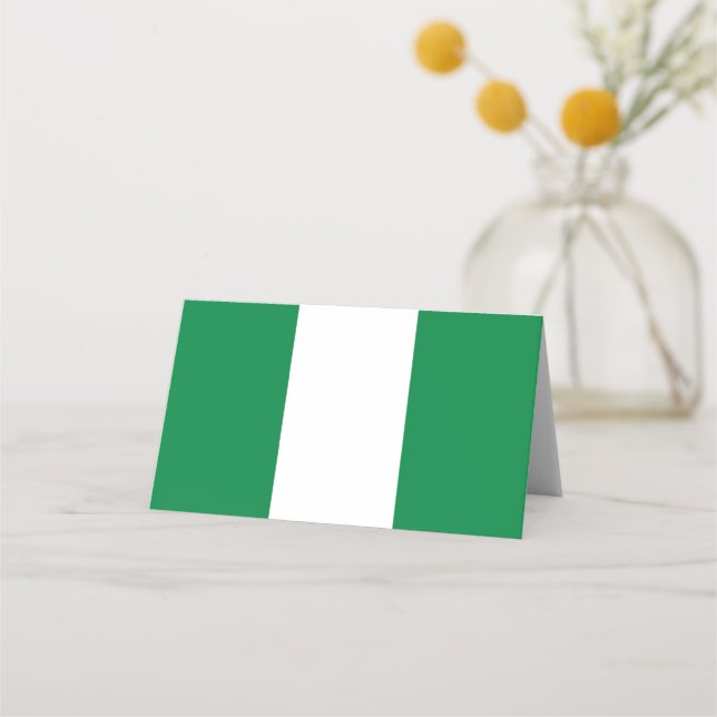 Nigeria flag place card (Front)