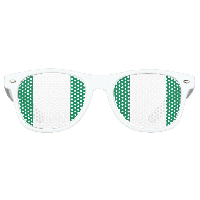 Nigeria Flag Retro Sunglasses (Front)