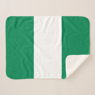 Nigeria Flag Sherpa Blanket