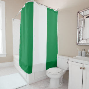 Nigeria flag shower curtain