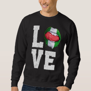 Nigeria Flag Soccer Fan Love Nigerian Sweatshirt