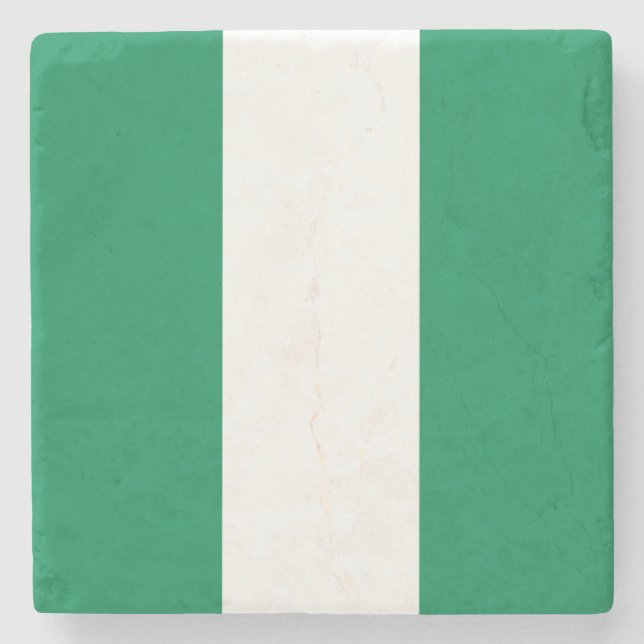Nigeria Flag Stone Coaster (Front)