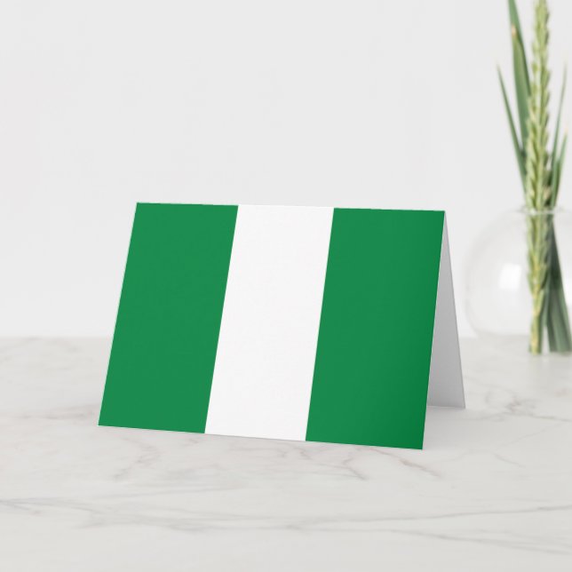 Nigeria flag thank you card (Front)
