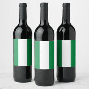 Nigeria flag wine label