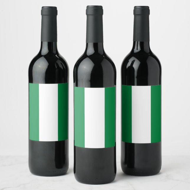 Nigeria flag wine label (Bottles)
