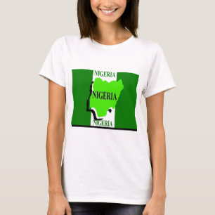 Nigeria flag women's t-shirts