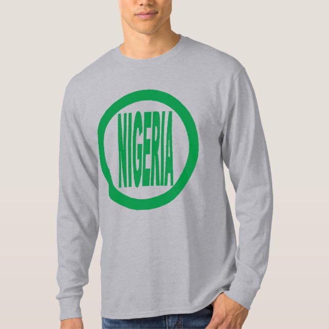 NIGERIA gray T-shirt (Front)